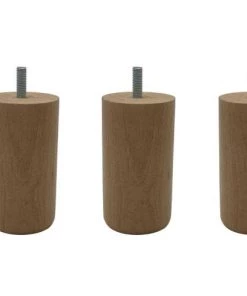 Sommiers Soldes -Sommiers Soldes 4 pieds cylindriques bois naturel 10 cm 1