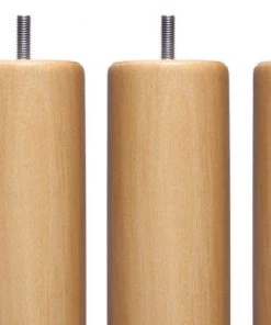 Someo Accessoires Literie 4 Pieds Cylindriques Bois Naturel 20 Cm -Sommiers Soldes 4 pieds cylindriques bois naturel 20 cm 2