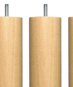 Sommiers Soldes -Sommiers Soldes 4 pieds cylindriques bois naturel 25 cm 1