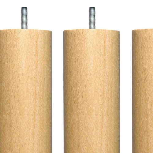 Someo Accessoires Literie 4 Pieds Cylindriques Bois Naturel 25 Cm 4 Someo Accessoires Literie 4 Pieds Cylindriques Bois Naturel 25 Cm – Image 2