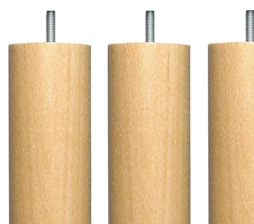 Someo Accessoires Literie 4 Pieds Cylindriques Bois Naturel 25 Cm 5 Someo Accessoires Literie 4 Pieds Cylindriques Bois Naturel 25 Cm – Image 3