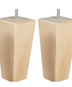 Sommiers Soldes -Sommiers Soldes 4 pieds fuseau tronque bois naturel 15 cm 1