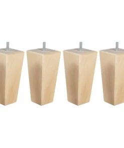 Someo Accessoires Literie 4 Pieds Fuseau Tronqué Bois Naturel 15 Cm