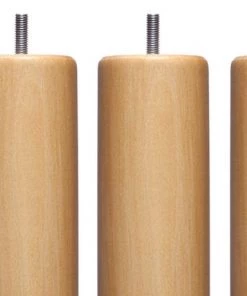 Sommiers Soldes -Sommiers Soldes 6 pieds cylindriques bois naturel 15 cm 1