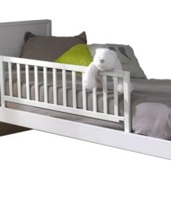 ID Kids Accessoires Literie Barrière De Lit Enfant Bois Massif Blanc