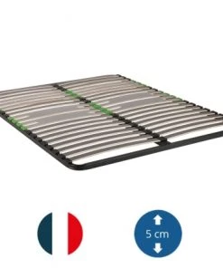 Someo Sommiers Cadre à Lattes Morphologique Zone Bassin épaules Luxe 160x200 -Sommiers Soldes cadre a lattes morphologique zone bassin epaules luxe 160x200 2