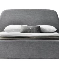 Concept Usine Lits Cadre De Lit 140 X 190 Cm En Tissu Gris Clair