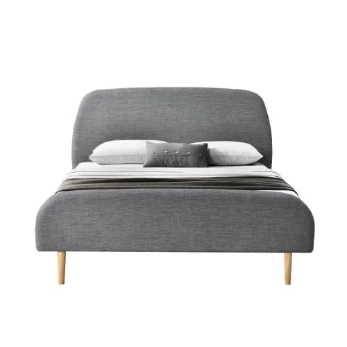 Concept Usine Lits Cadre De Lit 140 X 190 Cm En Tissu Gris Clair 7 Concept Usine Lits Cadre De Lit 140 X 190 Cm En Tissu Gris Clair – Image 5