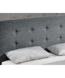 Concept Usine Lits Cadre De Lit 140 X 190 Cm En Tissu Gris Foncé -Sommiers Soldes cadre de lit 140 x 190 cm en tissu gris fonce 2