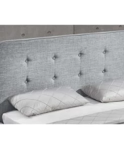 Concept Usine Lits Cadre De Lit 160 X 200 Cm X 200 Cm En Tissu Gris Clair -Sommiers Soldes cadre de lit 160 x 200 cm x 200 cm en tissu gris clair 2