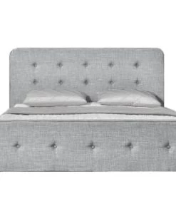 Concept Usine Lits Cadre De Lit 160 X 200 Cm X 200 Cm En Tissu Gris Clair