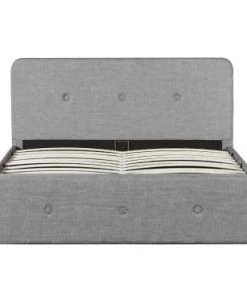 Usinestreet Lits Cadre De Lit Gris Avec Sommier Relevable à Lattes 160x200