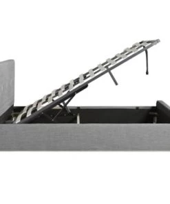 Usinestreet Lits Cadre De Lit Gris Avec Sommier Relevable à Lattes 160x200 -Sommiers Soldes cadre de lit gris avec sommier relevable a lattes 160x200 4