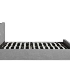 Usinestreet Lits Cadre De Lit Gris Avec Sommier Relevable à Lattes 160x200 -Sommiers Soldes cadre de lit gris avec sommier relevable a lattes 160x200 5