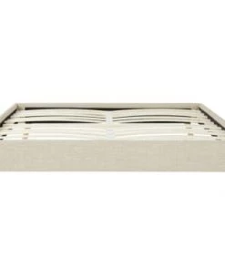 Usinestreet Lits Cadre De Lit LORA Avec Sommier à Lattes - Beige, Largeur - 160 Cm -Sommiers Soldes cadre de lit lora avec sommier a lattes beige largeur 160 cm 2