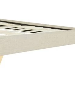 Usinestreet Lits Cadre De Lit LORA Avec Sommier à Lattes - Beige, Largeur - 160 Cm -Sommiers Soldes cadre de lit lora avec sommier a lattes beige largeur 160 cm 5