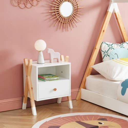 Baita Lits Ensemble Chambre Enfant Blanc Lit Chevet Et Commode 8 Baita Lits Ensemble Chambre Enfant Blanc Lit Chevet Et Commode – Image 6