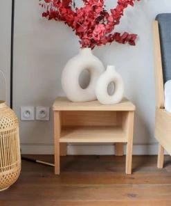 Homifab Lits Ensemble Lit Placage Chêne Et Tissu Gris 160x200 Cm + 2 Chevets -Sommiers Soldes ensemble lit placage chene et tissu gris 160x200 cm 2 chevets 3