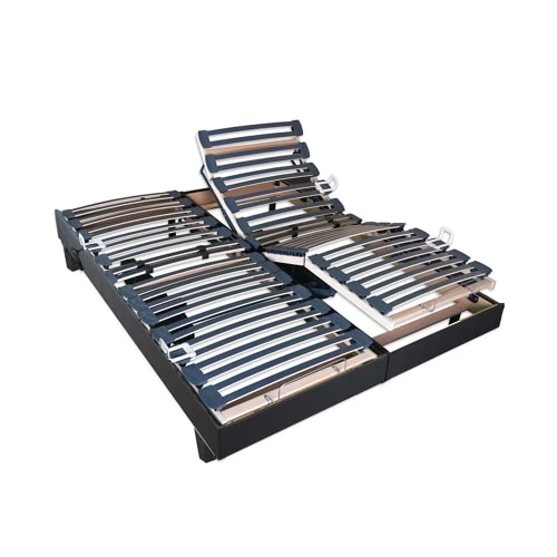 Bellecour Jeu De 2 Sommiers électriques 160x200 Lattes 3 Bellecour Jeu De 2 Sommiers électriques 160x200 Lattes