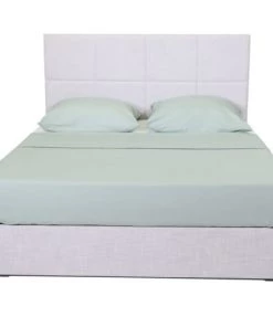 Homifab Lits Lit 140 X 190 En Tissu Gris Clair Avec Tête De Lit Et Sommier -Sommiers Soldes lit 140 x 190 en tissu gris clair avec tete de lit et sommier 11