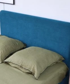 Homifab Lits Lit 140 X 190 En Velours Bleu Canard + Tête De Lit Et Sommier 11 Homifab Lits Lit 140 X 190 En Velours Bleu Canard + Tête De Lit Et Sommier -Sommiers Soldes lit 140 x 190 en velours bleu canard tete de lit et sommier 3