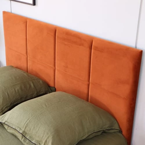 Homifab Lits Lit 140 X 190 En Velours Rouille Avec Tête De Lit Et Sommier 6 Homifab Lits Lit 140 X 190 En Velours Rouille Avec Tête De Lit Et Sommier – Image 4