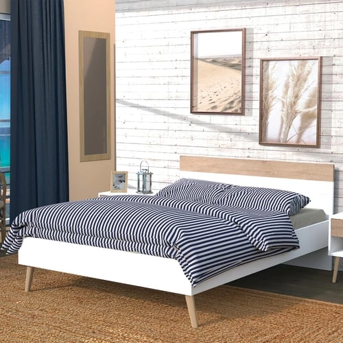 Weber Industries Lits Lit 140x190 Alaric Blanc Et Naturel Blanchi 4 Weber Industries Lits Lit 140x190 Alaric Blanc Et Naturel Blanchi – Image 2