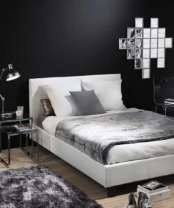 Maisons Du Monde Lits Et Têtes De Lit Lit 140x190 Blanc Avec Sommier à Lattes -Sommiers Soldes lit 140x190 blanc avec sommier a lattes 1000 11 21 130401 4