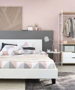 Maisons Du Monde Lits Et Têtes De Lit Lit 140x190 Blanc Avec Sommier à Lattes -Sommiers Soldes lit 140x190 blanc avec sommier a lattes 1000 11 21 130401 6