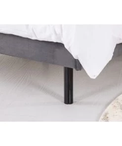 Concept Usine Lits Lit 140x190 Cm En Velours Gris -Sommiers Soldes lit 140x190 cm en velours gris 5