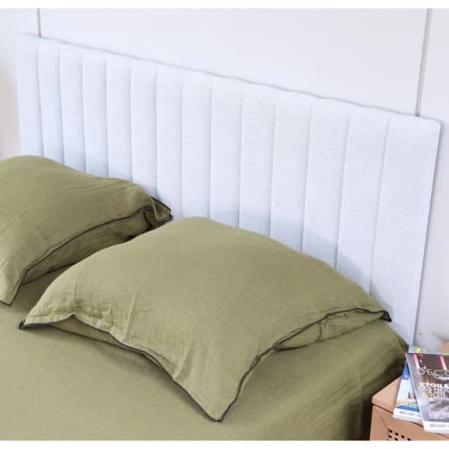 Homifab Lits Lit 140x190 Effet Chêne + Sommier + Tête De Lit En Tissu Gris Clair 6 Homifab Lits Lit 140x190 Effet Chêne + Sommier + Tête De Lit En Tissu Gris Clair – Image 4