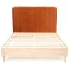 Homifab Lits Lit 140x190 Effet Chêne + Sommier + Tête De Lit En Velours Rouille 2 Homifab Lits Lit 140x190 Effet Chêne + Sommier + Tête De Lit En Velours Rouille -Sommiers Soldes lit 140x190 effet chene sommier tete de lit en velours rouille 6