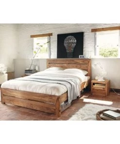 Maisons Du Monde Lits Lit 140x190 En Sheesham Massif -Sommiers Soldes lit 140x190 en sheesham massif 1000 16 14 130066 2