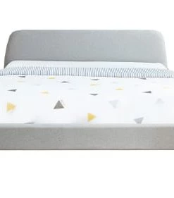 Homifab Lits Lit 140x190 Gris Clair Avec Sommier à Lattes Et Tête De Lit -Sommiers Soldes lit 140x190 gris clair avec sommier a lattes et tete de lit 5