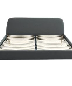 Homifab Lits Lit 140x190 Gris Foncé Avec Sommier à Lattes Et Tête De Lit -Sommiers Soldes lit 140x190 gris fonce avec sommier a lattes et tete de lit 4