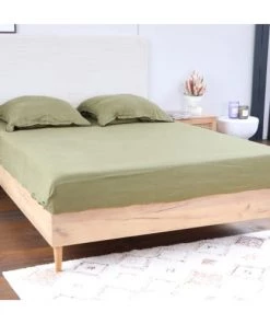 Homifab Lits Lit 140x190 + Sommier + Tête De Lit En Velours Côtelé Beige -Sommiers Soldes lit 140x190 sommier tete de lit en velours cotele beige 2