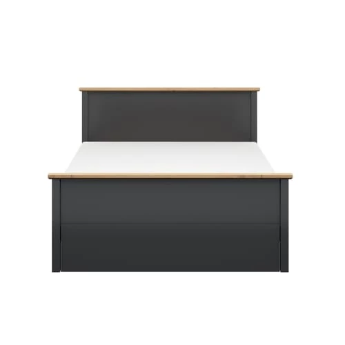 Brw Lits Lit 140x200 Gris Anthracite Et Naturel 4 Brw Lits Lit 140x200 Gris Anthracite Et Naturel – Image 2