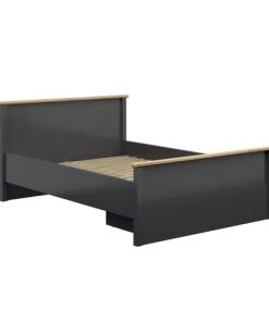 Brw Lits Lit 140x200 Gris Anthracite Et Naturel 7 Brw Lits Lit 140x200 Gris Anthracite Et Naturel -Sommiers Soldes lit 140x200 gris anthracite et naturel 2