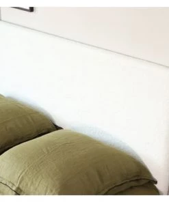 Homifab Lits Lit 160 X 200 En Tissu Bouclette Blanc + Tête De Lit Et Sommier -Sommiers Soldes lit 160 x 200 en tissu bouclette blanc tete de lit et sommier 4