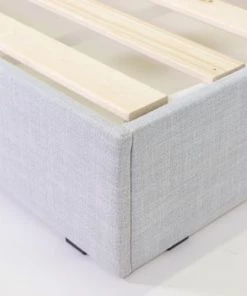 Homifab Lits Lit 160 X 200 En Tissu Gris Clair Avec Tête De Lit Et Sommier -Sommiers Soldes lit 160 x 200 en tissu gris clair avec tete de lit et sommier 9