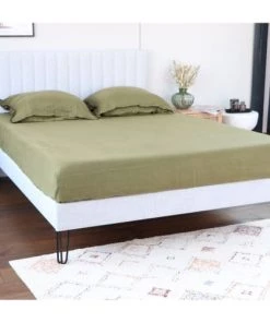 Homifab Lits Lit 160 X 200 En Tissu Gris Clair Piètement Métal Et Sommier -Sommiers Soldes lit 160 x 200 en tissu gris clair pietement metal et sommier 2