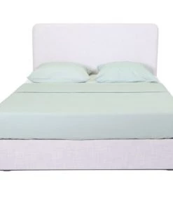 Homifab Lits Lit 160 X 200 En Tissu Gris Clair + Tête De Lit Et Sommier -Sommiers Soldes lit 160 x 200 en tissu gris clair tete de lit et sommier 5