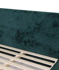 Homifab Lits Lit 160 X 200 En Velours Vert + Tête De Lit Et Sommier -Sommiers Soldes lit 160 x 200 en velours vert tete de lit et sommier 3