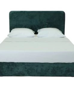 Homifab Lits Lit 160 X 200 En Velours Vert + Tête De Lit Et Sommier -Sommiers Soldes lit 160 x 200 en velours vert tete de lit et sommier 5