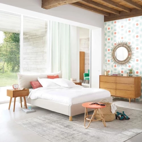 Maisons Du Monde Lits Lit 160x200 Beige 6 Maisons Du Monde Lits Lit 160x200 Beige – Image 4