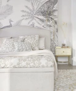 Maisons Du Monde Lits Lit 160x200 Beige Grisé -Sommiers Soldes lit 160x200 beige grise 1000 16 24 208878 4