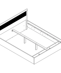 Brw Lits Lit 160x200 Blanc Laqué -Sommiers Soldes lit 160x200 blanc laque 1