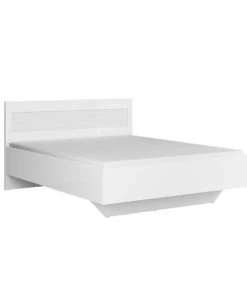 Brw Lits Lit 160x200 Blanc Laqué