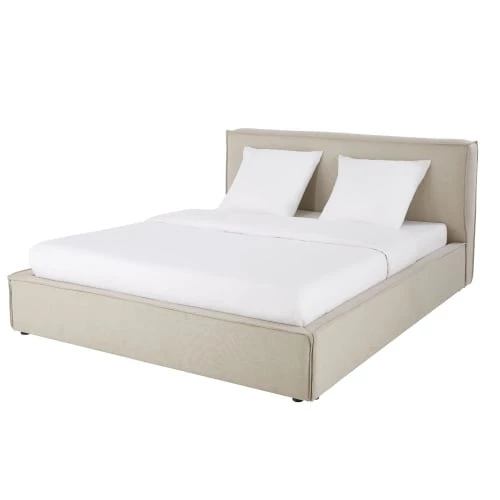 Maisons Du Monde Lits Et Têtes De Lit Lit 160x200 Coloris Lin 3 Maisons Du Monde Lits Et Têtes De Lit Lit 160x200 Coloris Lin – Image 2