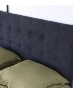 Homifab Lits Lit 160x200 Effet Chêne + Sommier + Tête De Lit En Velours Anthracite -Sommiers Soldes lit 160x200 effet chene sommier tete de lit en velours anthracite 3